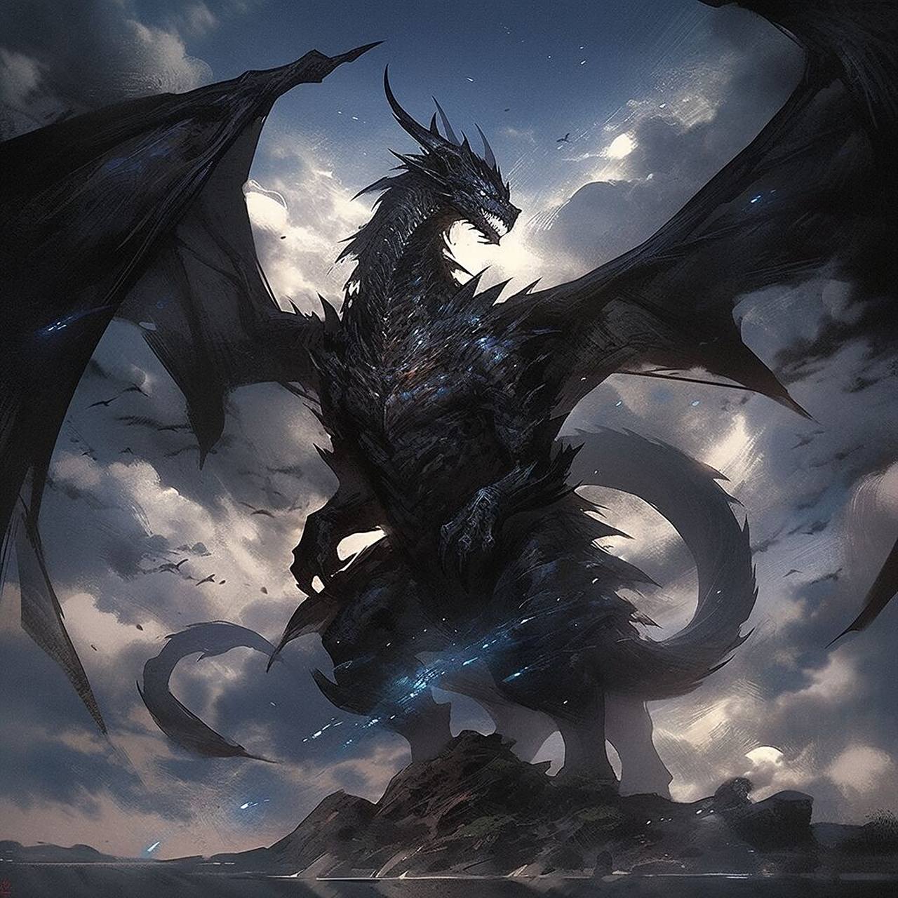 中国神话黑龙跟西方的,你们更喜欢哪一个呀 0202020202