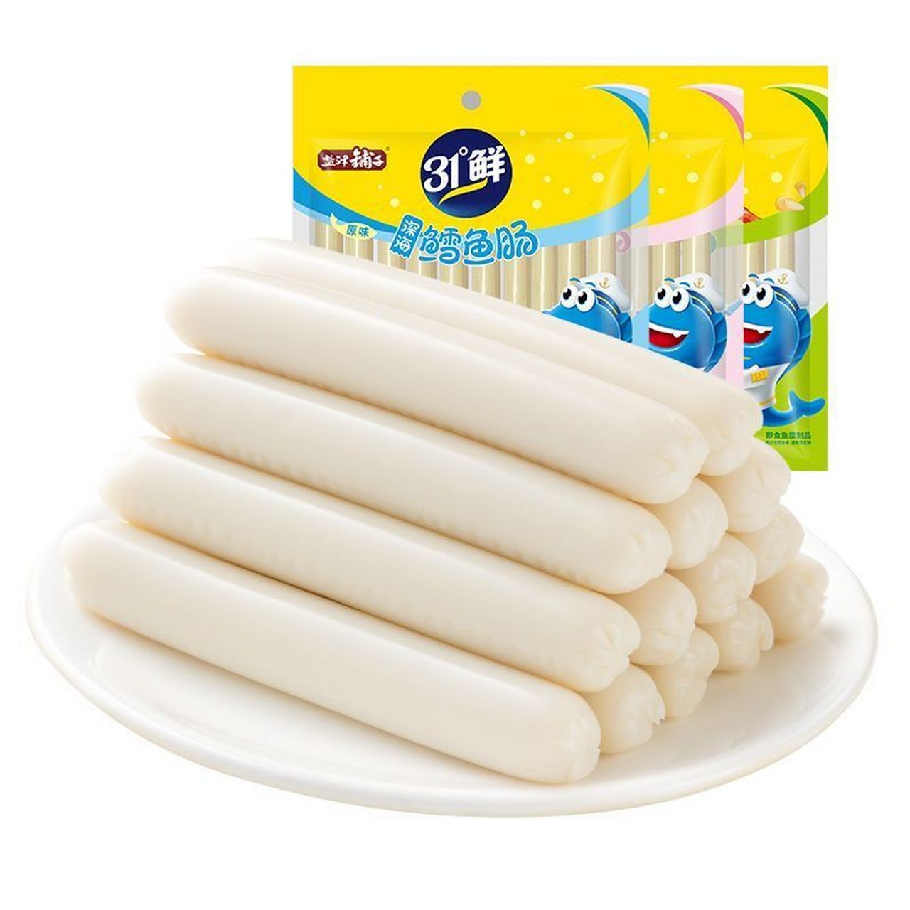 儿童休闲零食鱼肠即食宝宝健康鱼肉肠!