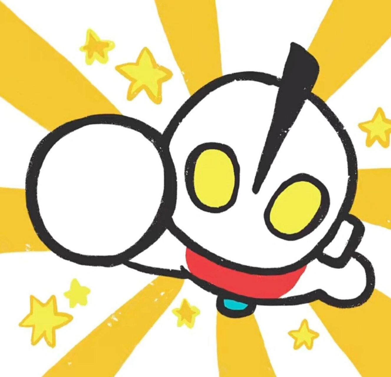 临摹  简笔画 小奥特曼