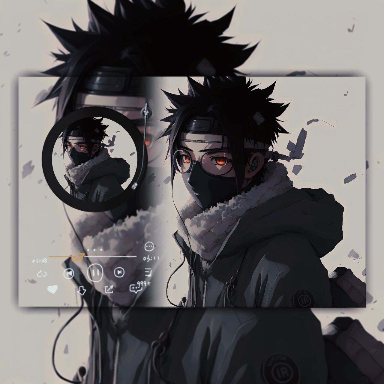 赛博朋克忍者头像黑发(第4弹)