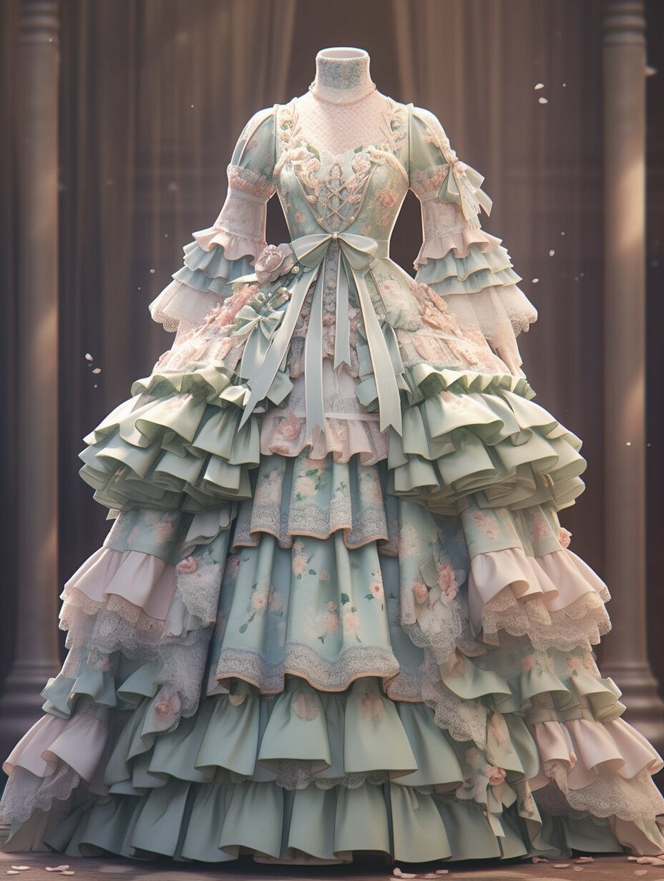 法式复古洛可可风格宫庭礼服来了 拿图的朋友记得关注并三联哦,让我