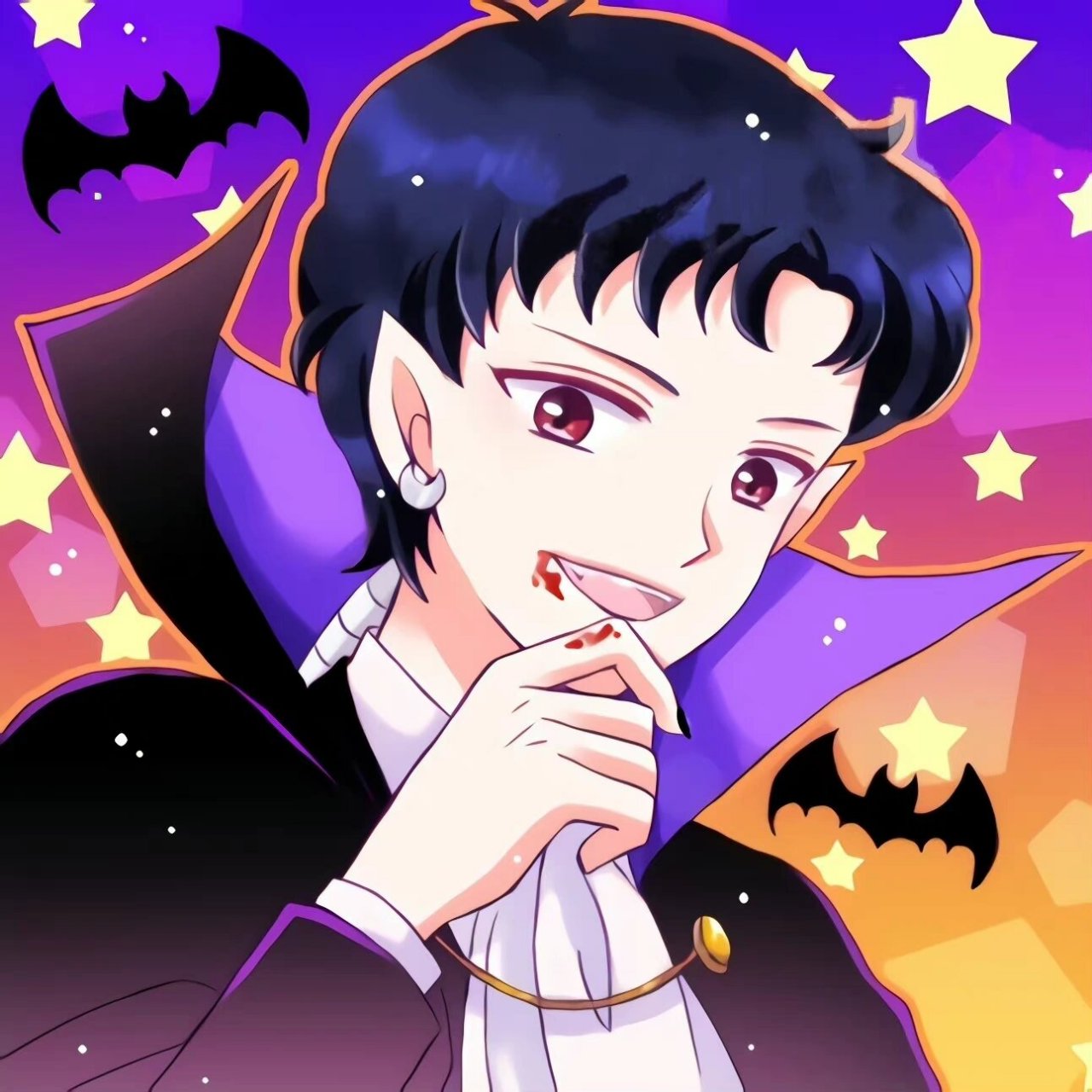 星星月亮情侣头像 #美少女战士###月野兔###星野光###动漫情头