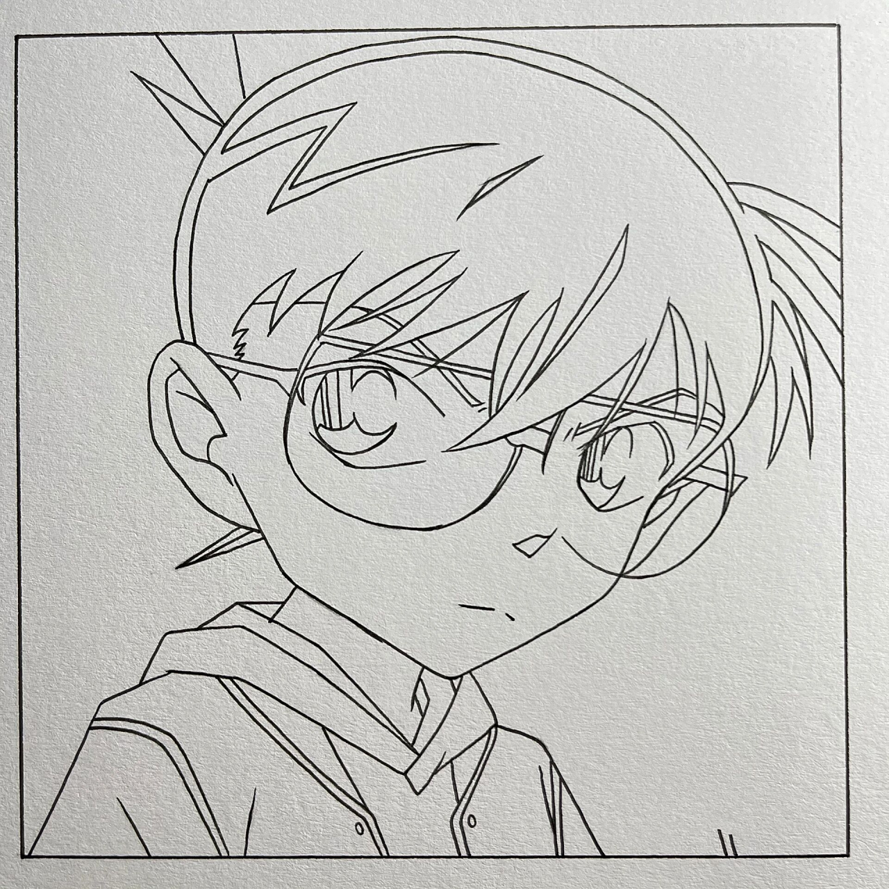 手绘|名侦探柯南 尺寸:    12*12cm 纸:        柏伦斯荷兰白卡纸250g