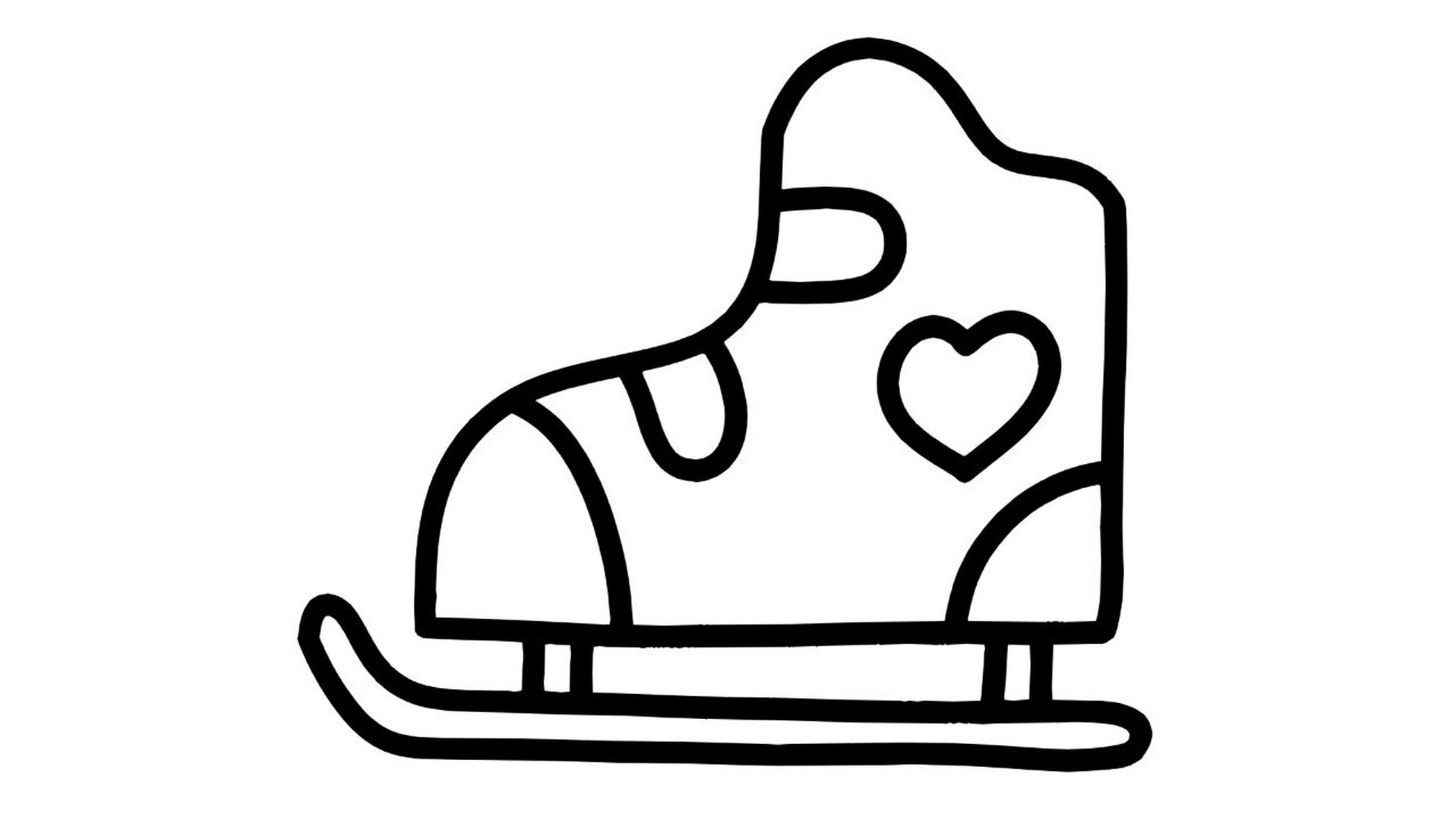 轮滑鞋简笔画 简单图片