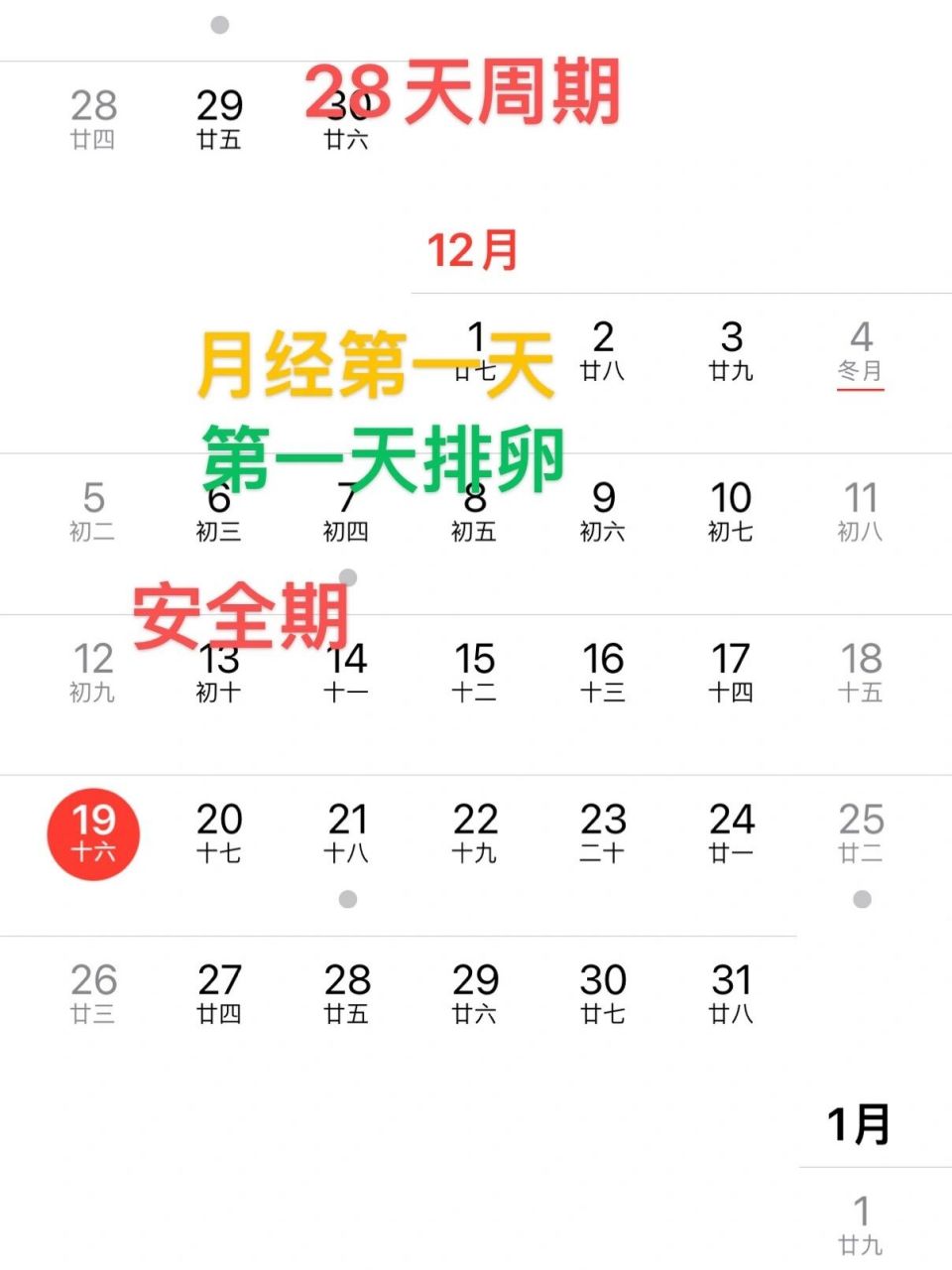 好孕 怀孕 备孕   很多宝妈不知道 女性月经周期正常是28天 第一天
