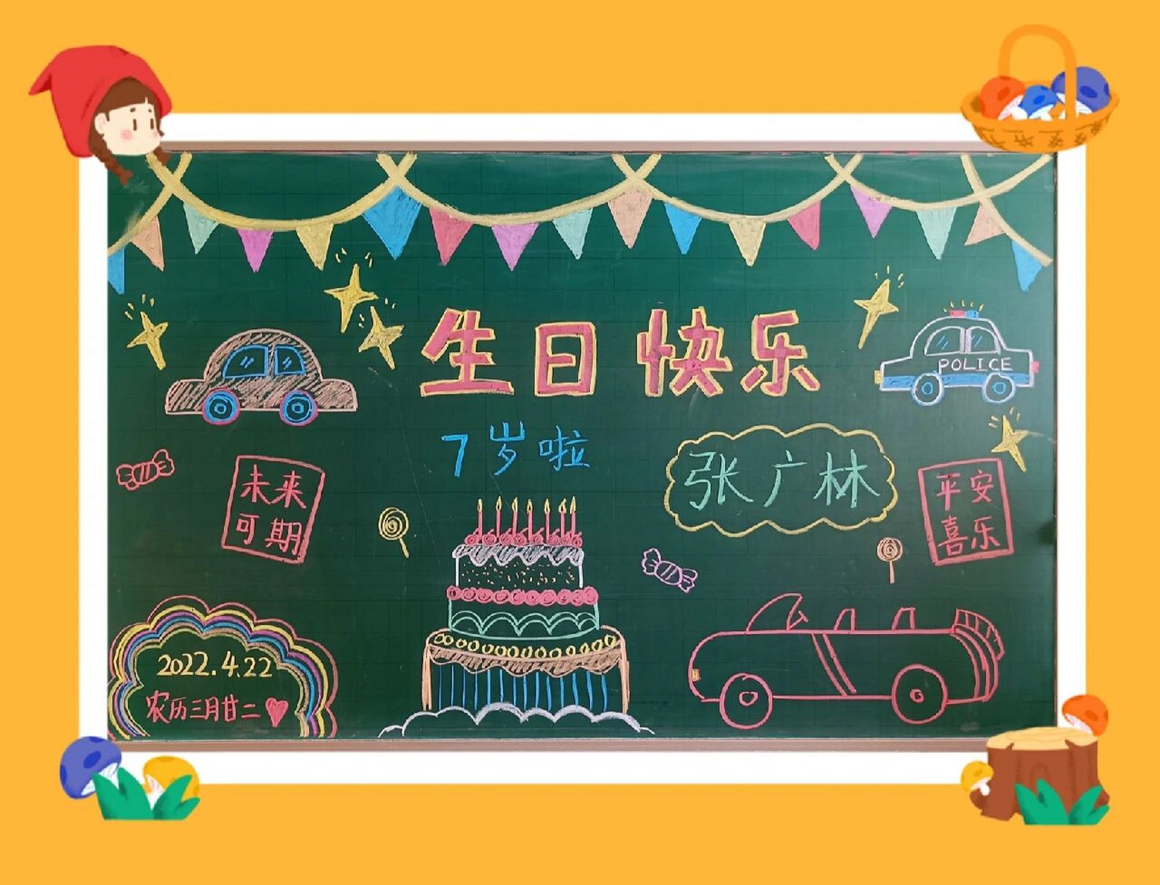 黑板报(生日) 男孩生日黑板报