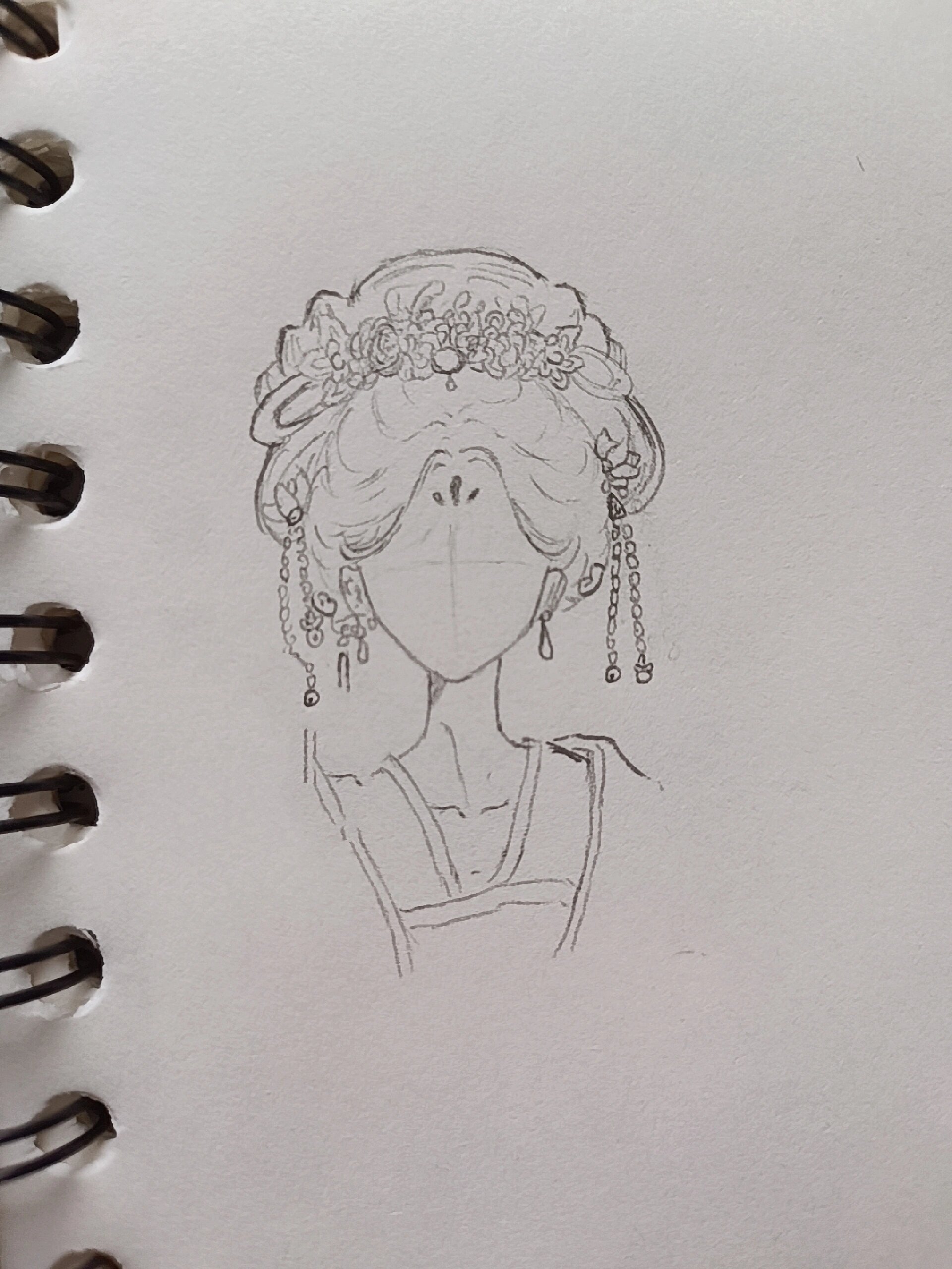 古风女子 我来临摹啦,图一图二是自己画的 原主