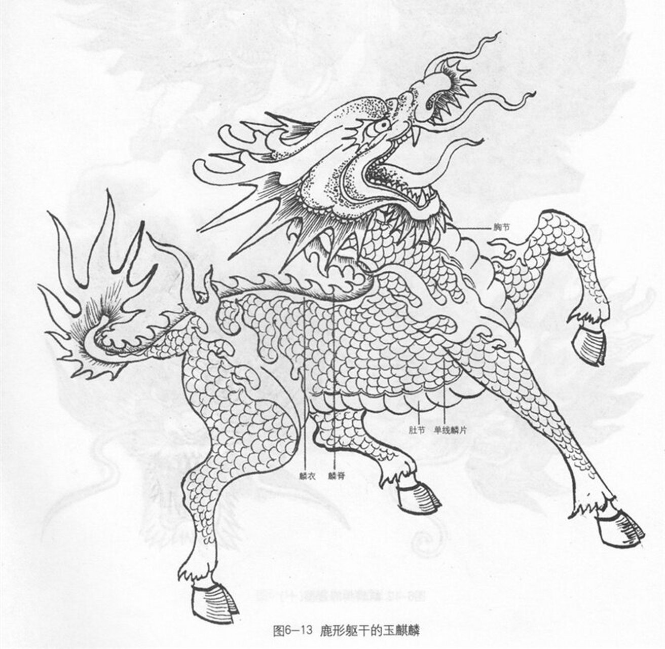 白描线稿-神兽麒麟控笔练习分享38