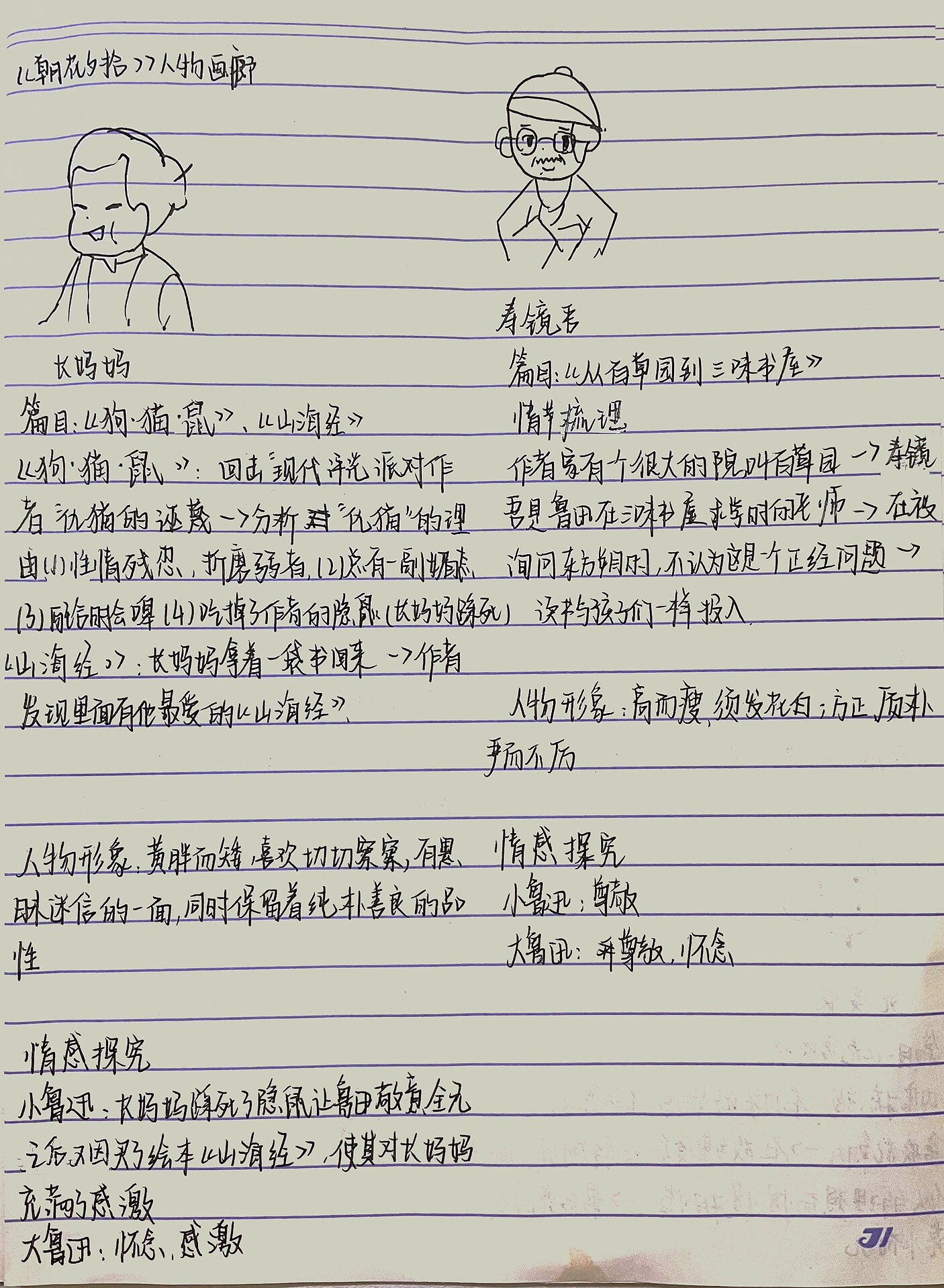 《朝花夕拾》人物分析