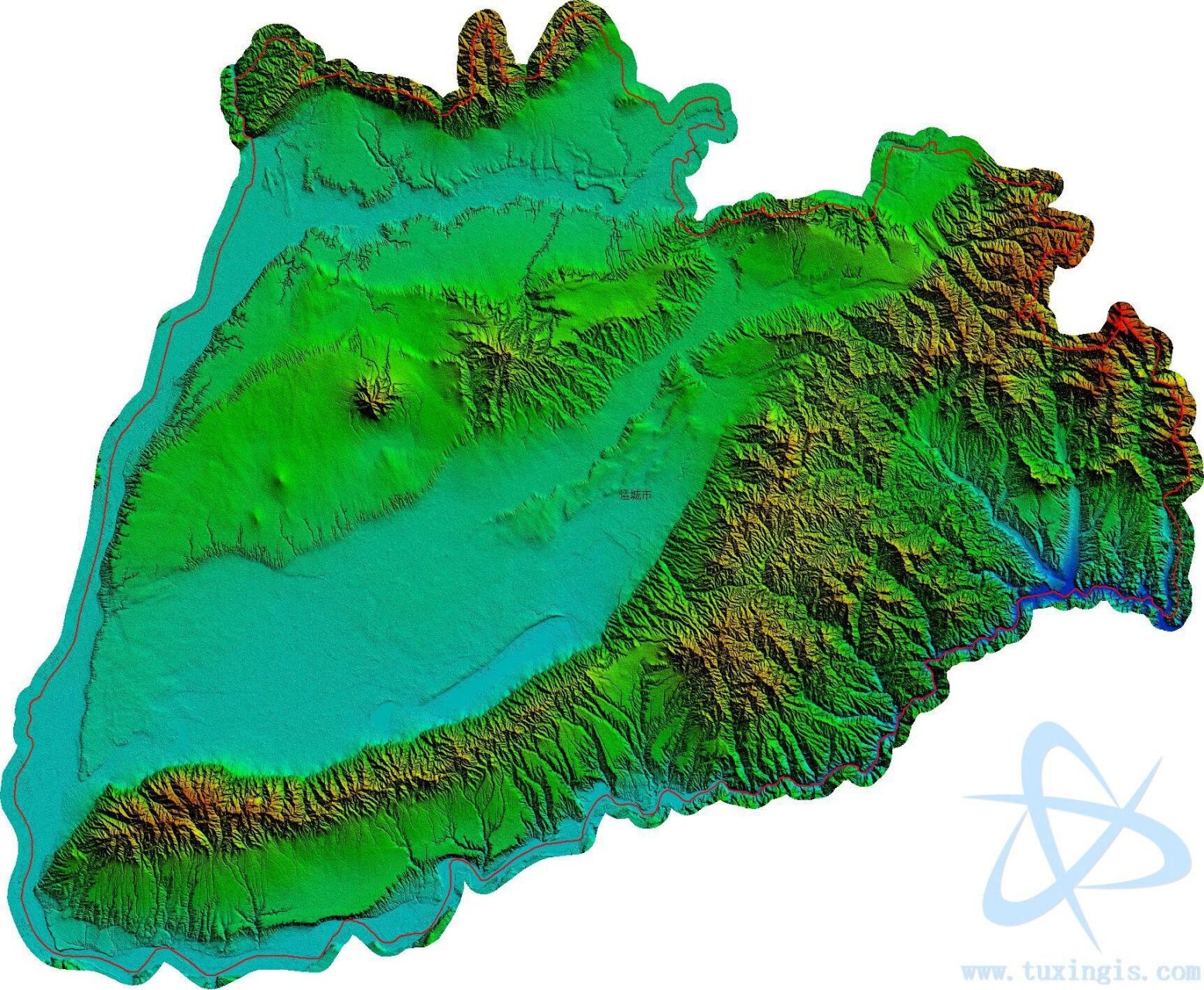 运城市地形图 运城市位于山西省南端偏西,运城因"盐运之城"得名.