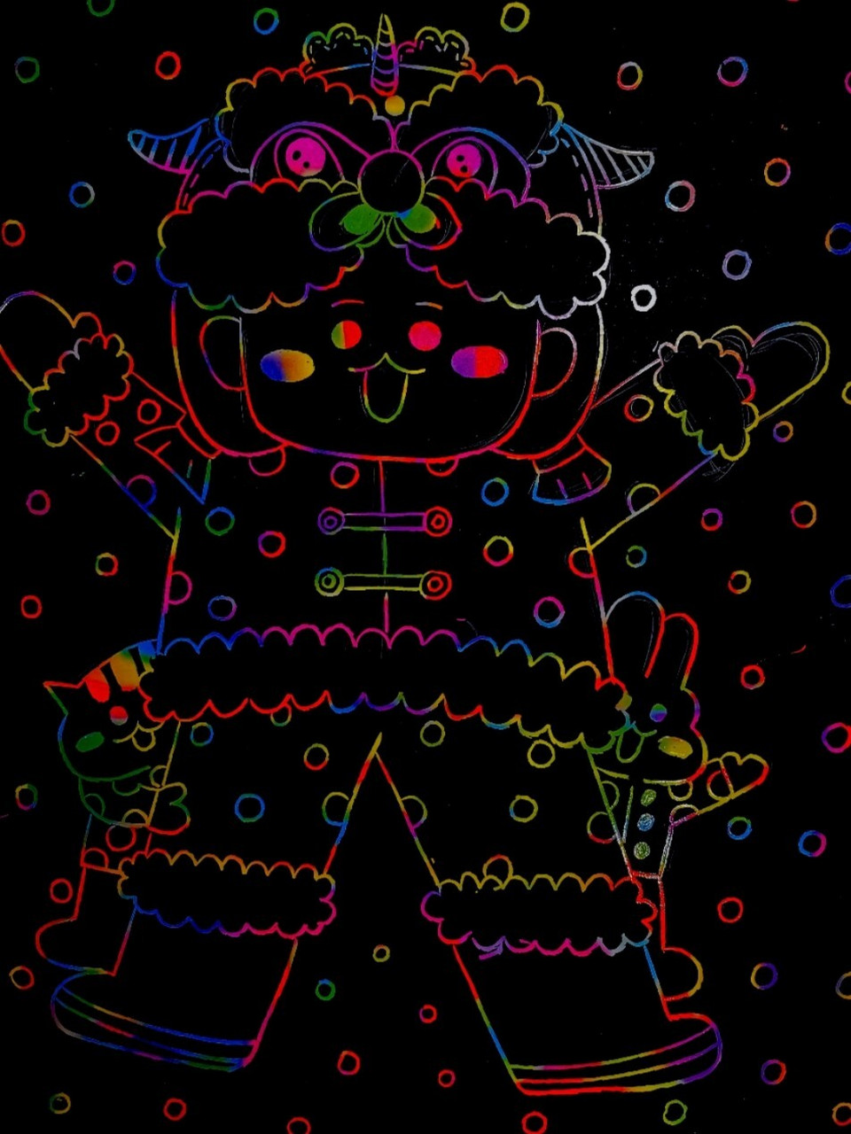 赛博朋克内味的刮画纸 真的太太太可爱了90越刮越[赞同]buingbuing