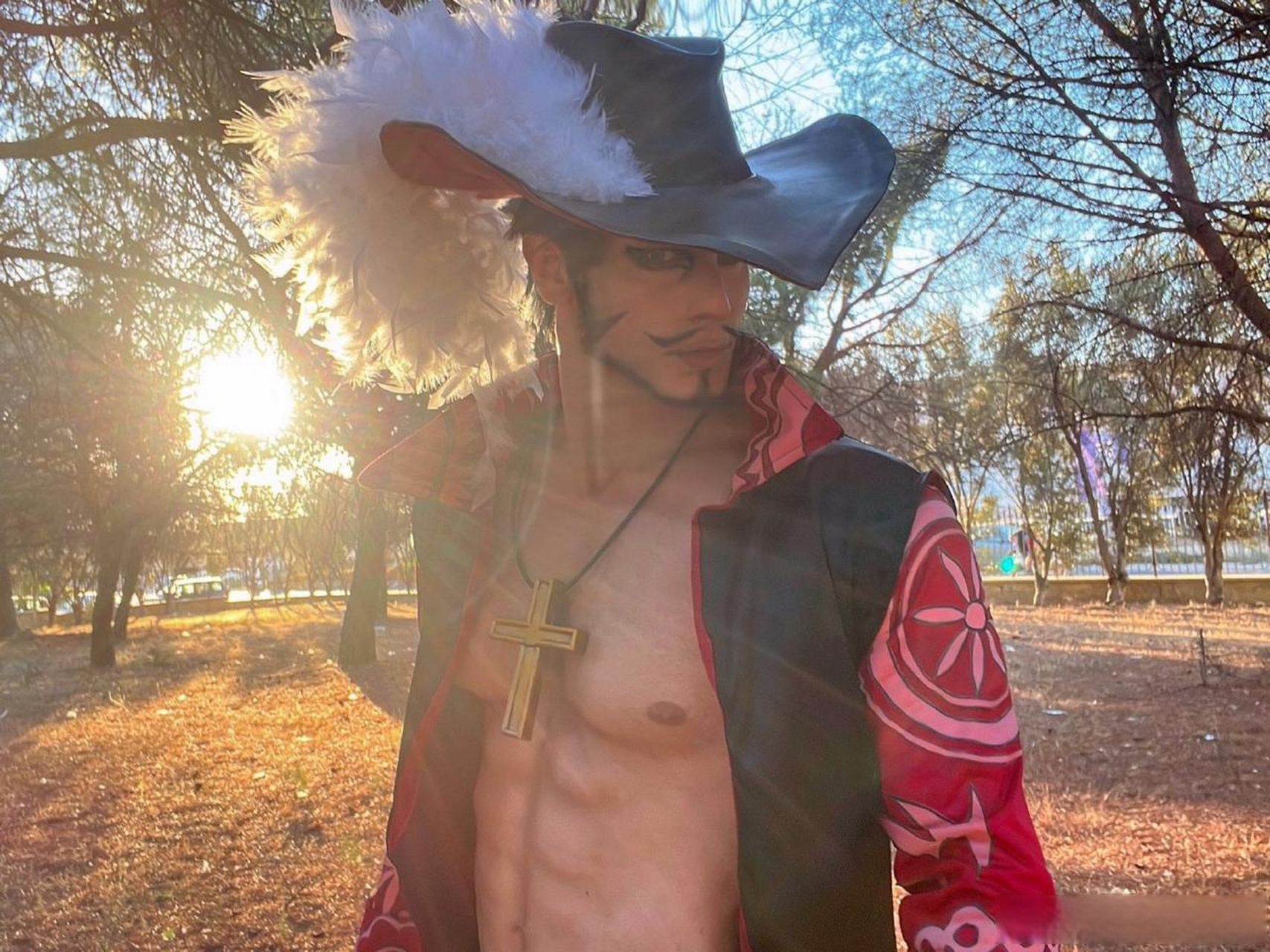 老外cosplay鹰眼米霍克,一比一还原!海贼王 动漫