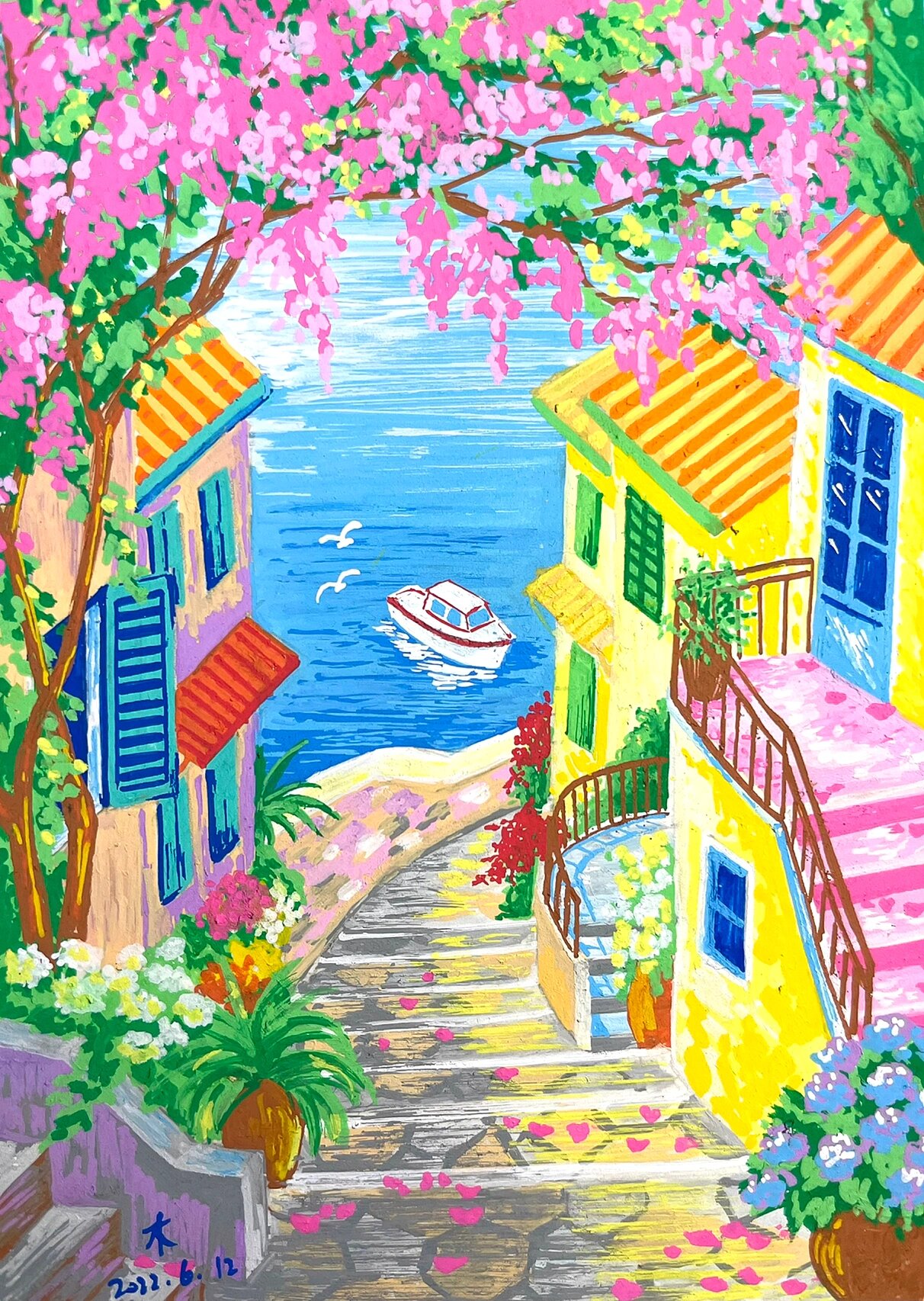 风景|海边小镇|阳光明媚|过程