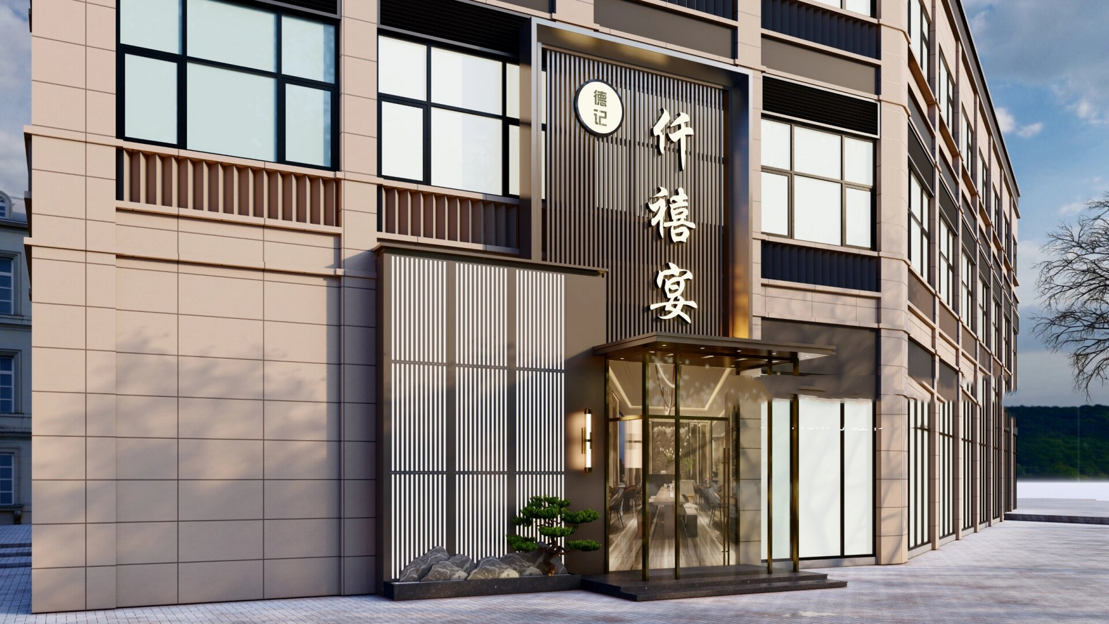 8款中餐馆门头案例(二) 中餐馆门头做中式风格永不过时!