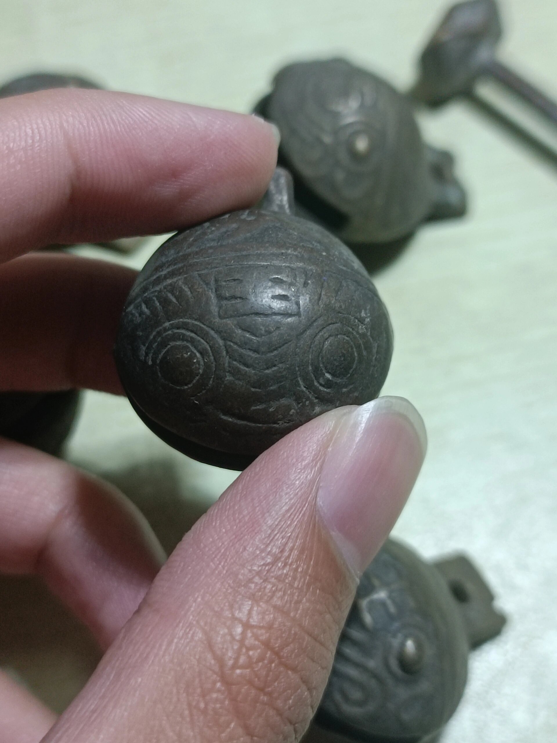 清代虎头铃铛5个(已售)