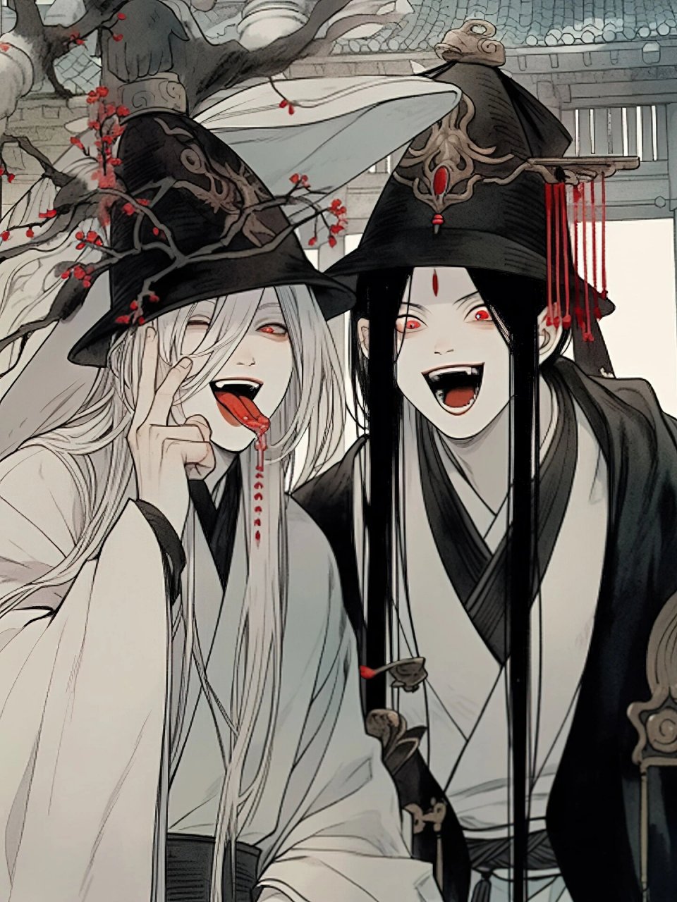 黑白无常|范无咎&谢必安 传闻,黑无常叫范无咎(救),而白无常则叫