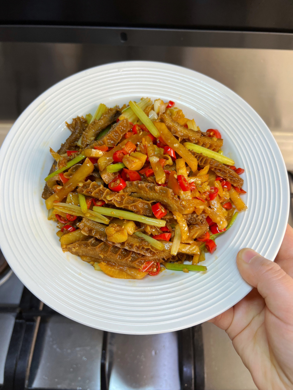 长沙味道97酸萝卜炒牛肚,香辣下饭,巨好吃97 今天下班晚,看到超市