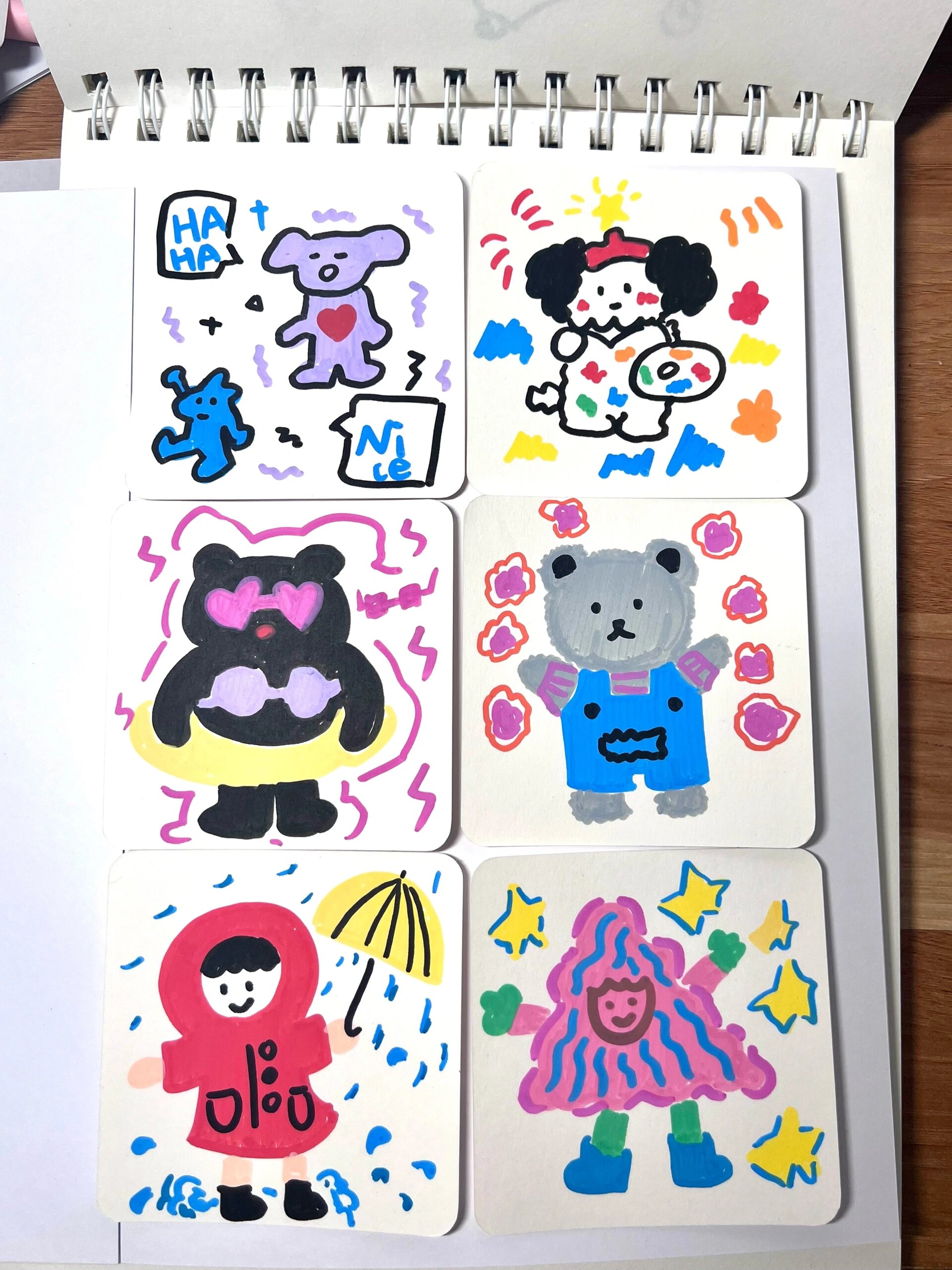 ins简笔画 丙烯马克笔 手帐素材 小卡片第二弹来了  分分钟一张 好