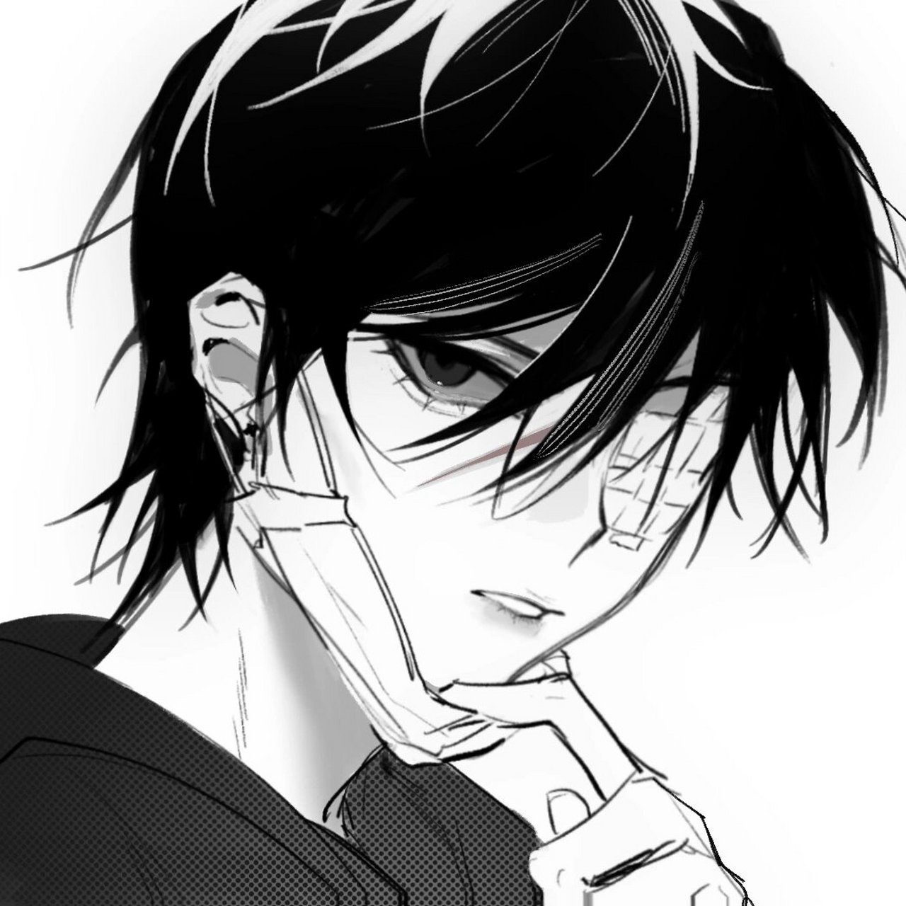 精选黑白网络男神头像