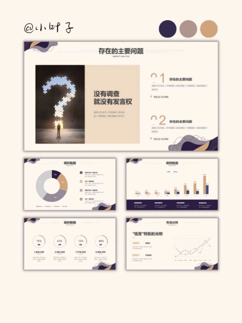 简约风专题调研分析报告ppt模板 94144:简约风专题调研分析报告ppt