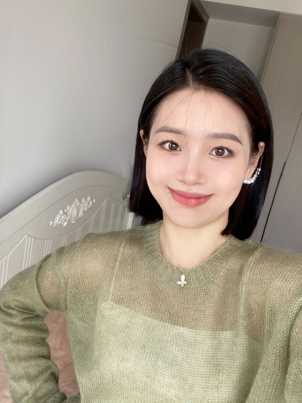 短发 抹茶绿好显白