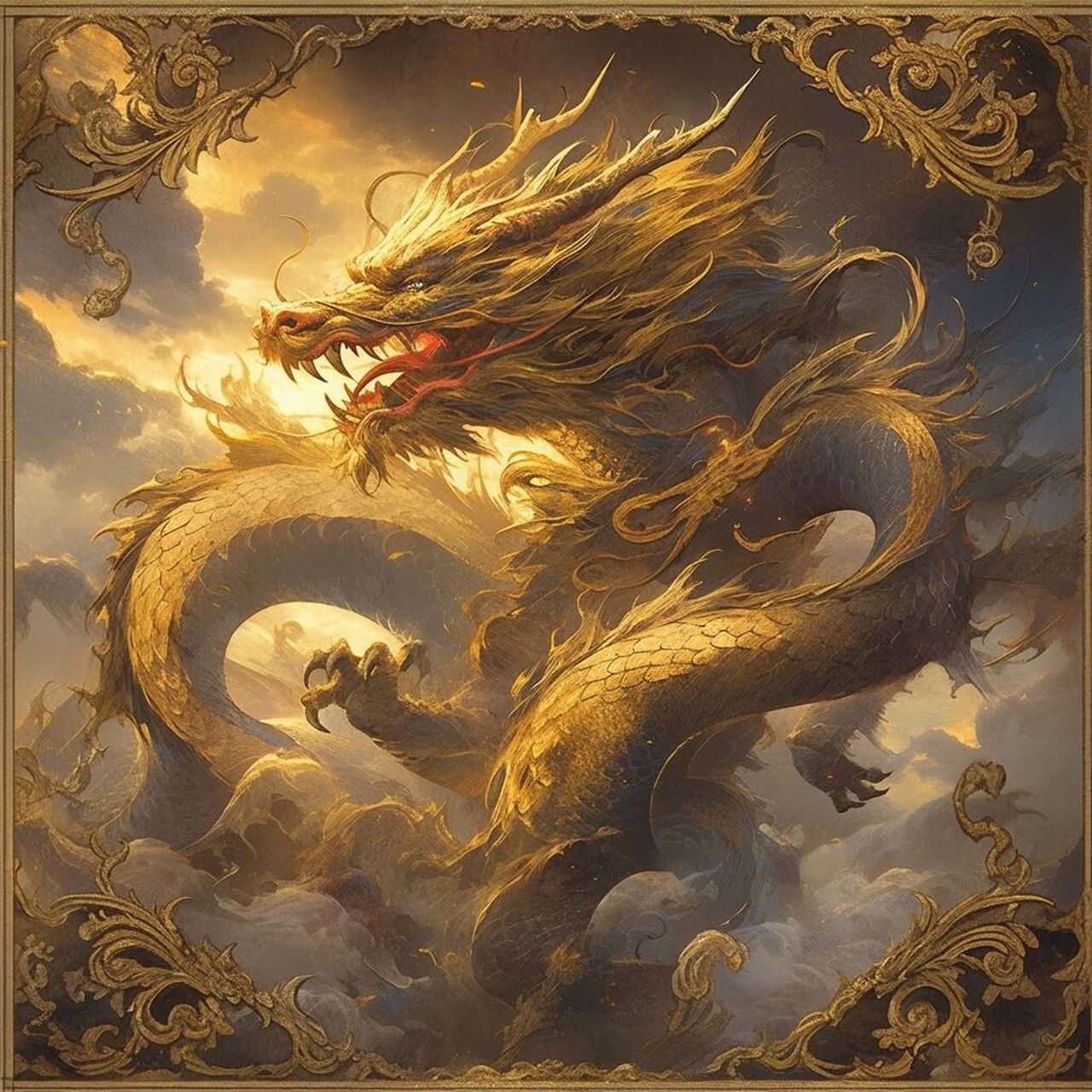 中国金龙 - 又作五爪金龙,拥有高贵无比的气势,相传五爪金龙本是一条