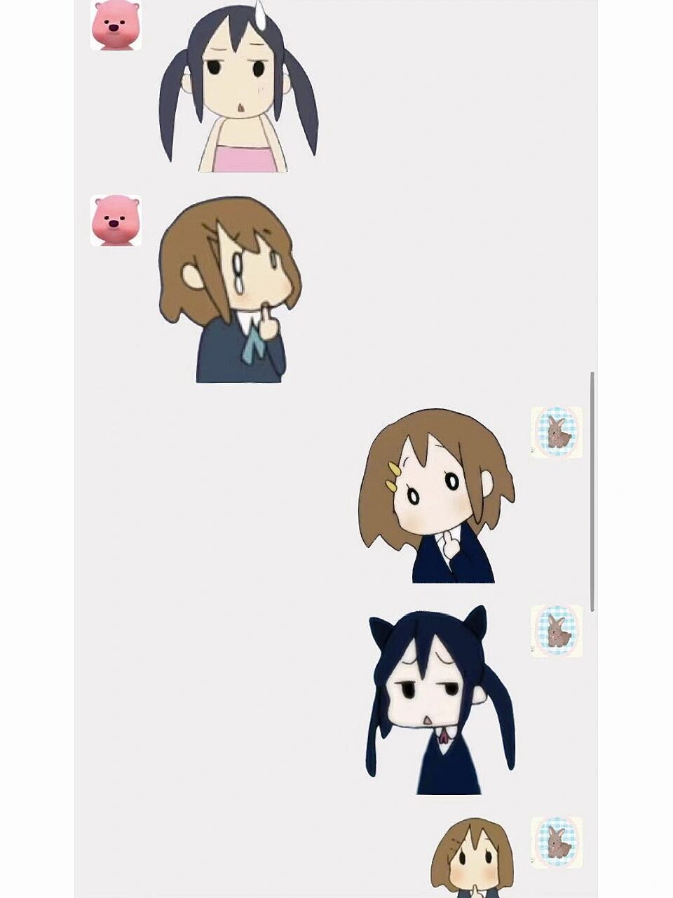 轻音少女表情包来啦95 我也有轻音少女的表情包了!好可爱!