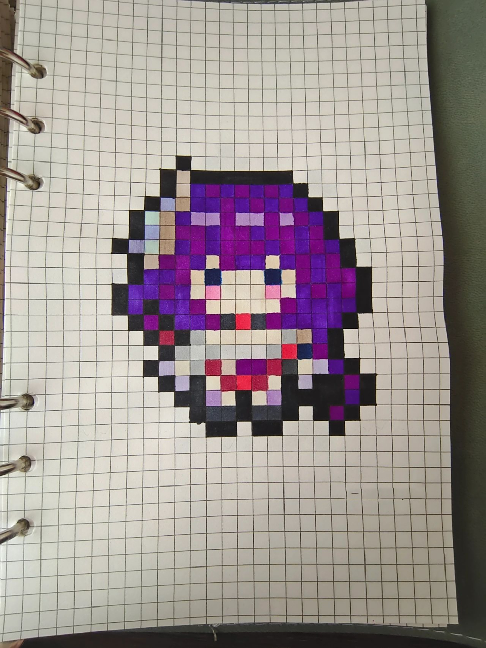 像素画 原神一雷电将军 稻妻之主  雷电将军     	 a5  19×17