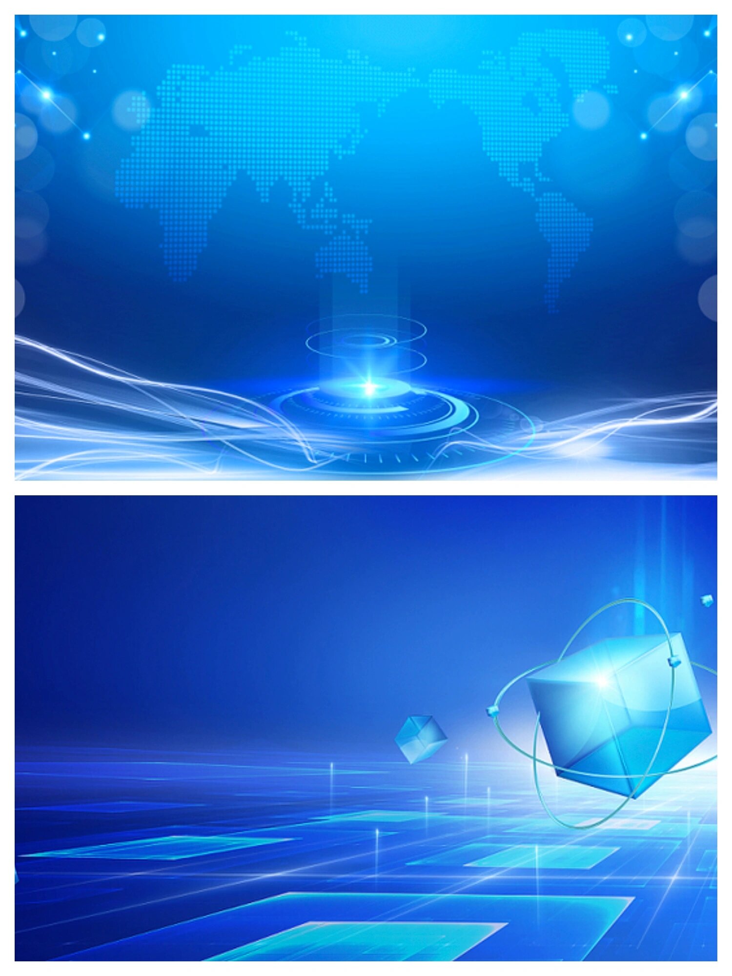 05蓝色会议|科技感 今天分享的是一组简约科技感背景素材 使用场景