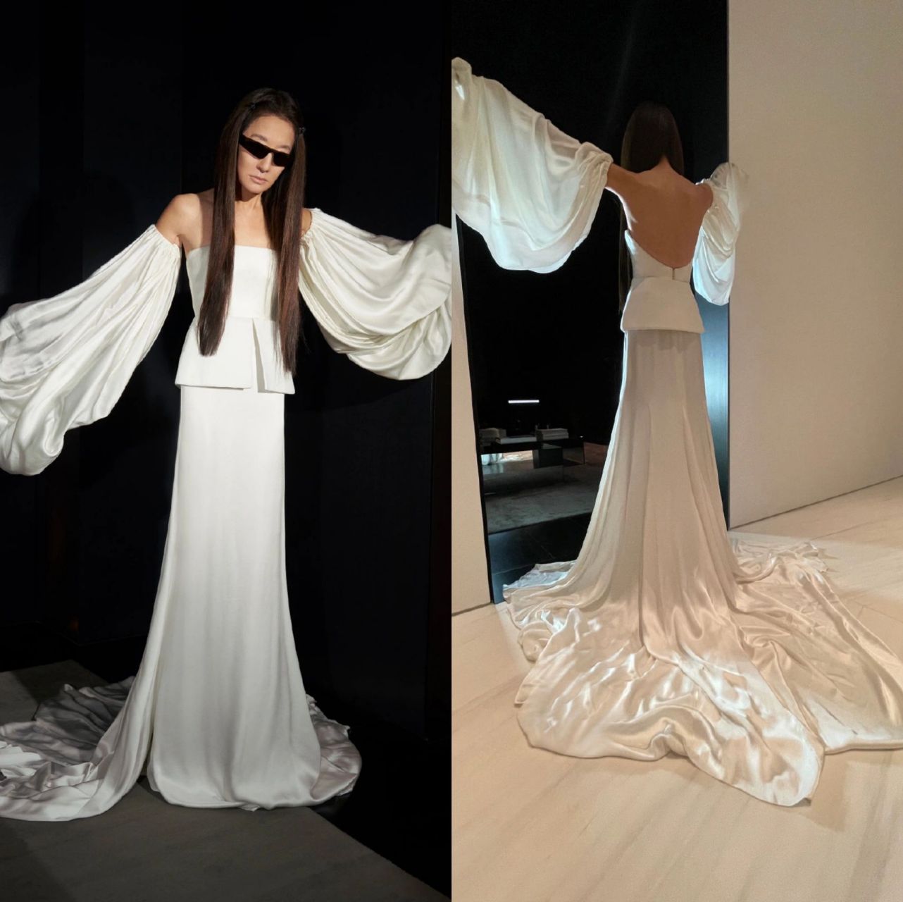 婚纱女王王薇薇亲自展示2022秋冬婚纱 打破常规的 vera wang haute