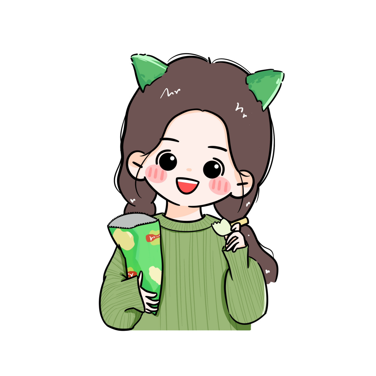 可爱小头像 爱吃薯片的小9799 你们都爱吃什么口味的薯片呀