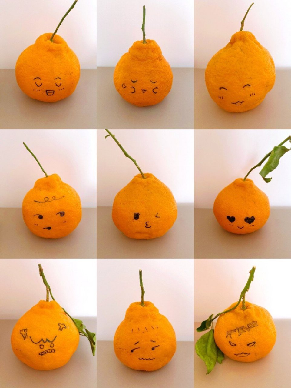 人脸橘子表情包图片