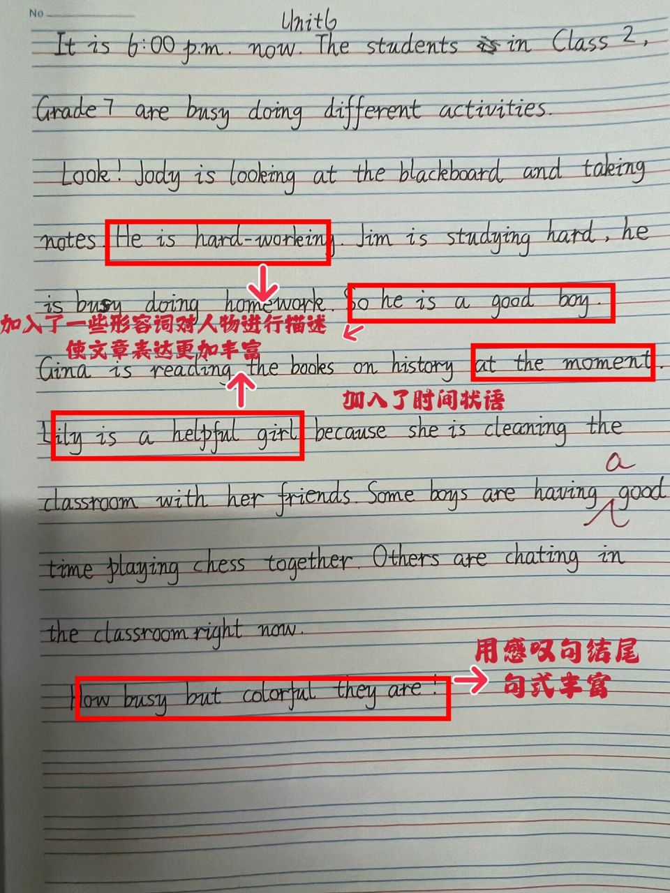 人教版七下u6现在进行时作文94 unit6 im watching tv 写作课 82