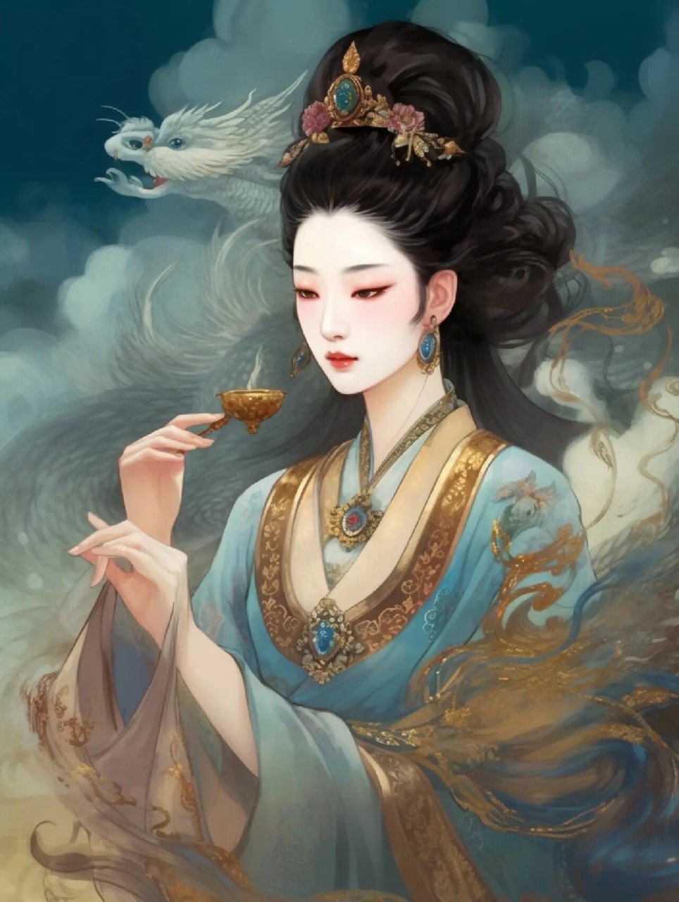 山海经系列:西王母 "上圣白玉龟台九灵太真无极圣母 瑶池大圣西王金母