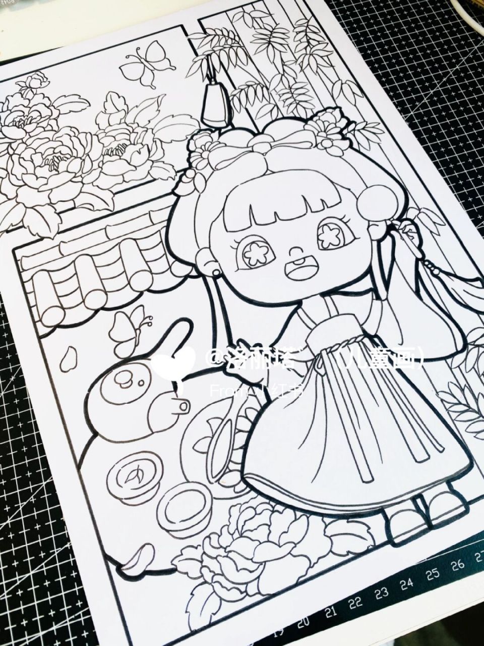 古风分镜儿童画《谷雨》 二十四节气之-谷雨 春天的最后一个节气,谷雨