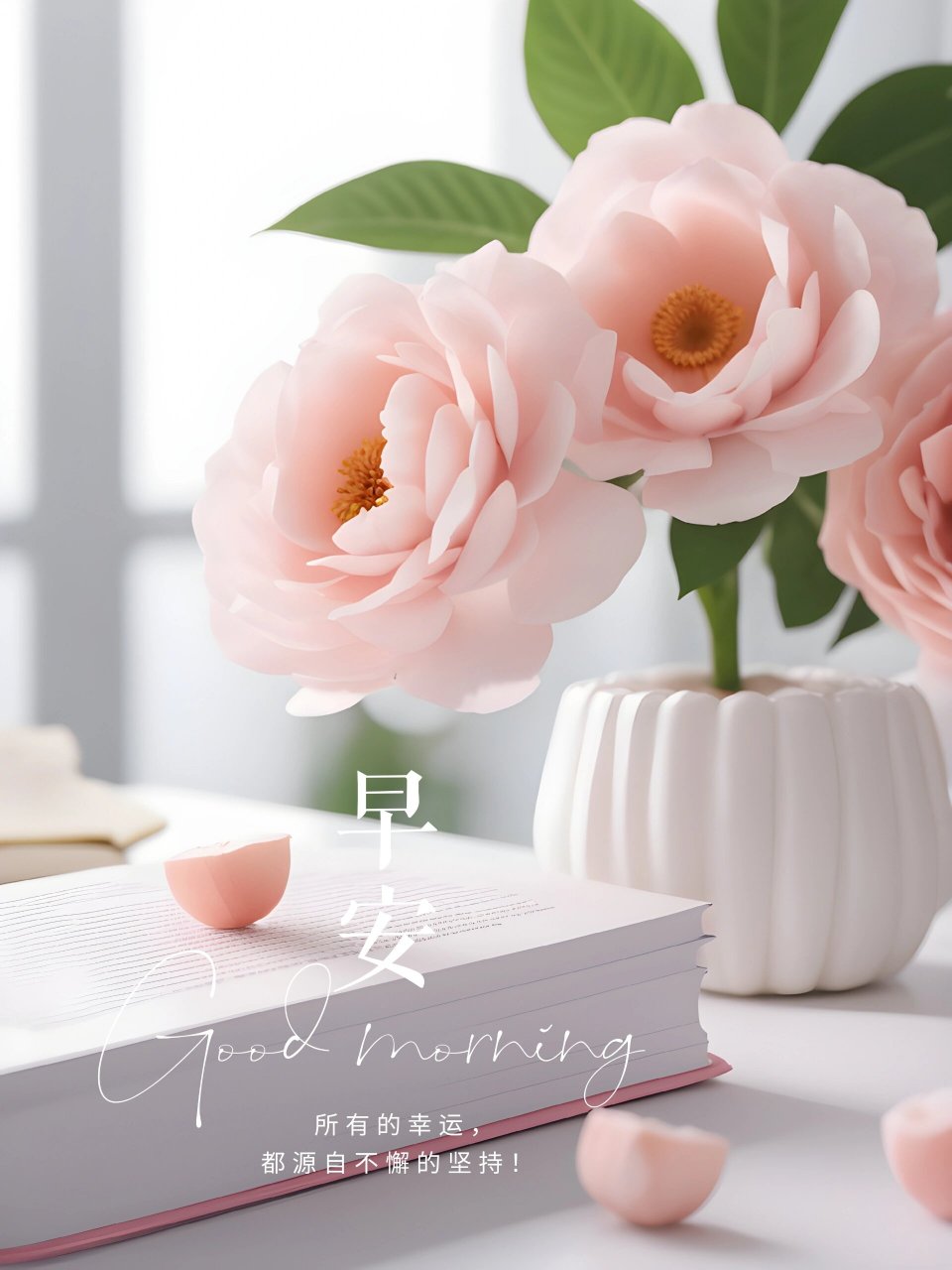 好美的早安海报|动人早安心语l朋友圈分享 🌟早安,努力成为更好的