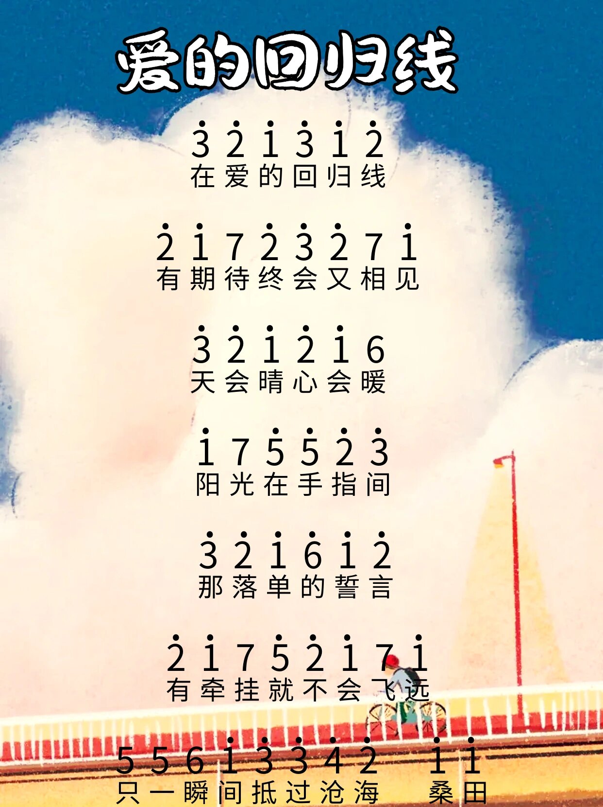 叮!《爱的回归线》拇指琴琴谱分享