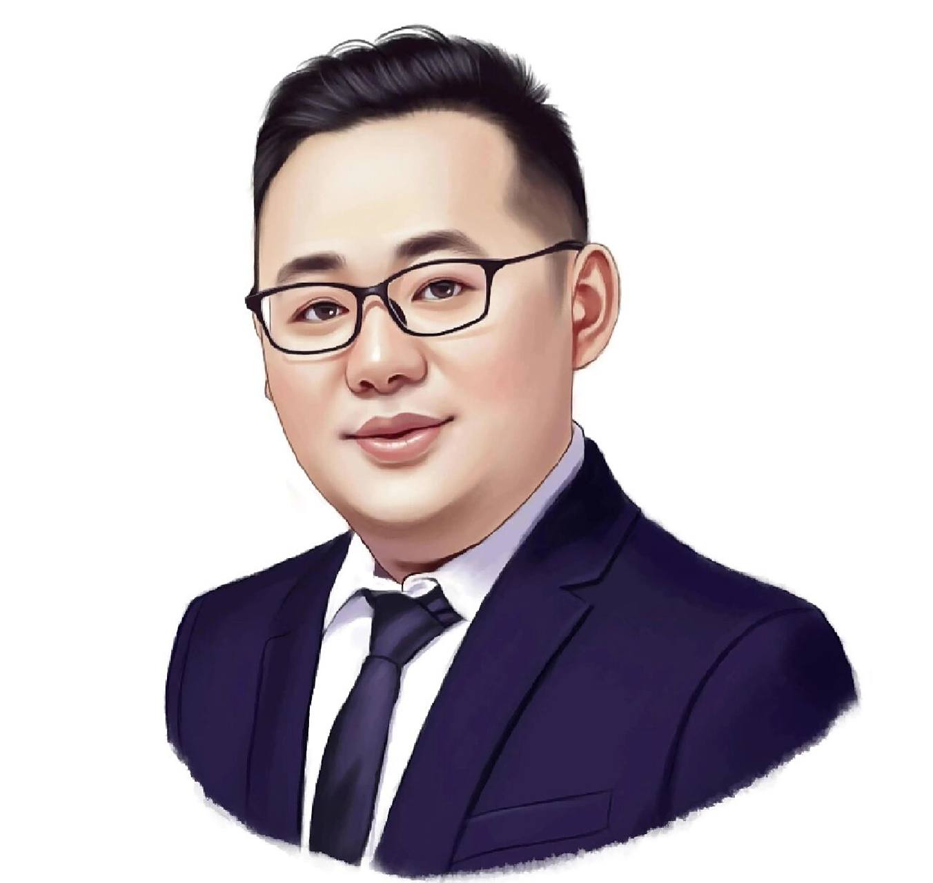 换个新头像吧,成熟稳重中年男士手绘头像!