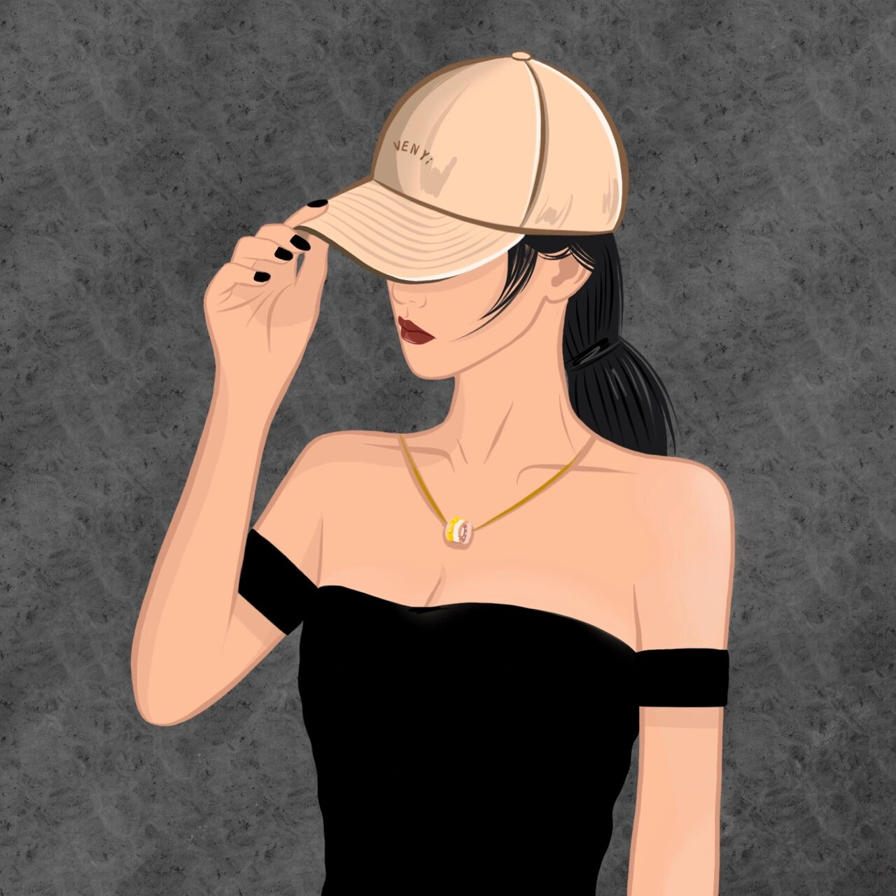 插画头像|酷女孩儿 插画闺蜜头像～ 画了两个背景 一个是之前画面包