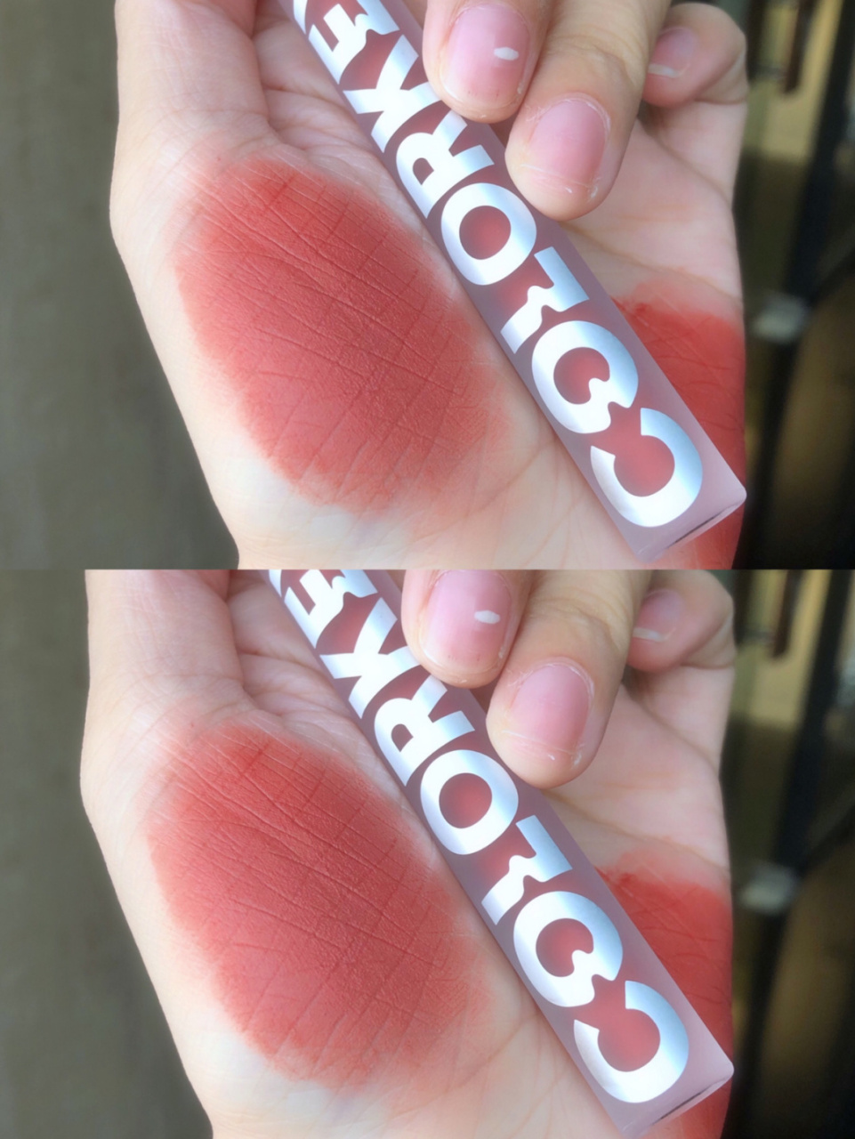 colorkey 空气感唇釉～ 新色b607～ 一个奶油感的蜜桃杏色!