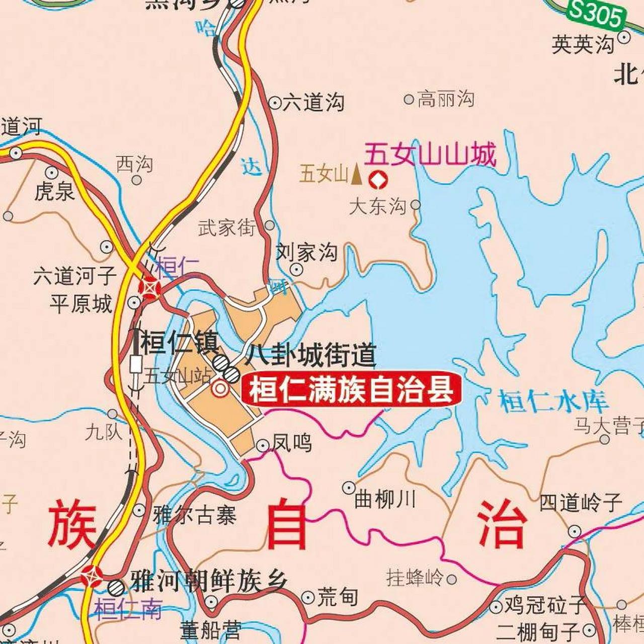 桓仁地图高清版大地图图片
