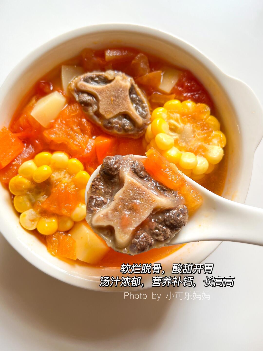 超浓郁的番茄牛尾汤97酸甜开胃,补钙长高高