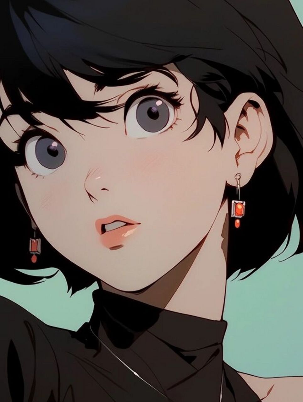 短发御姐|复古旧漫风头像#04 出的都是长发头像,来一组短发御姐风