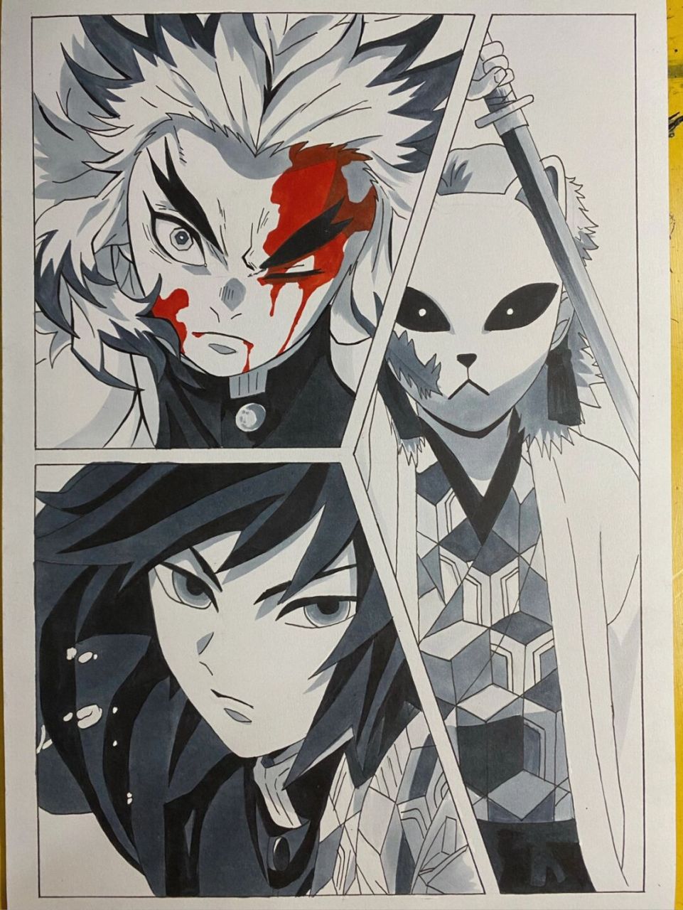 柱 #鬼灭之刃# #手绘教程# #炼狱杏寿郎# 当你不开心的时候就来看看我