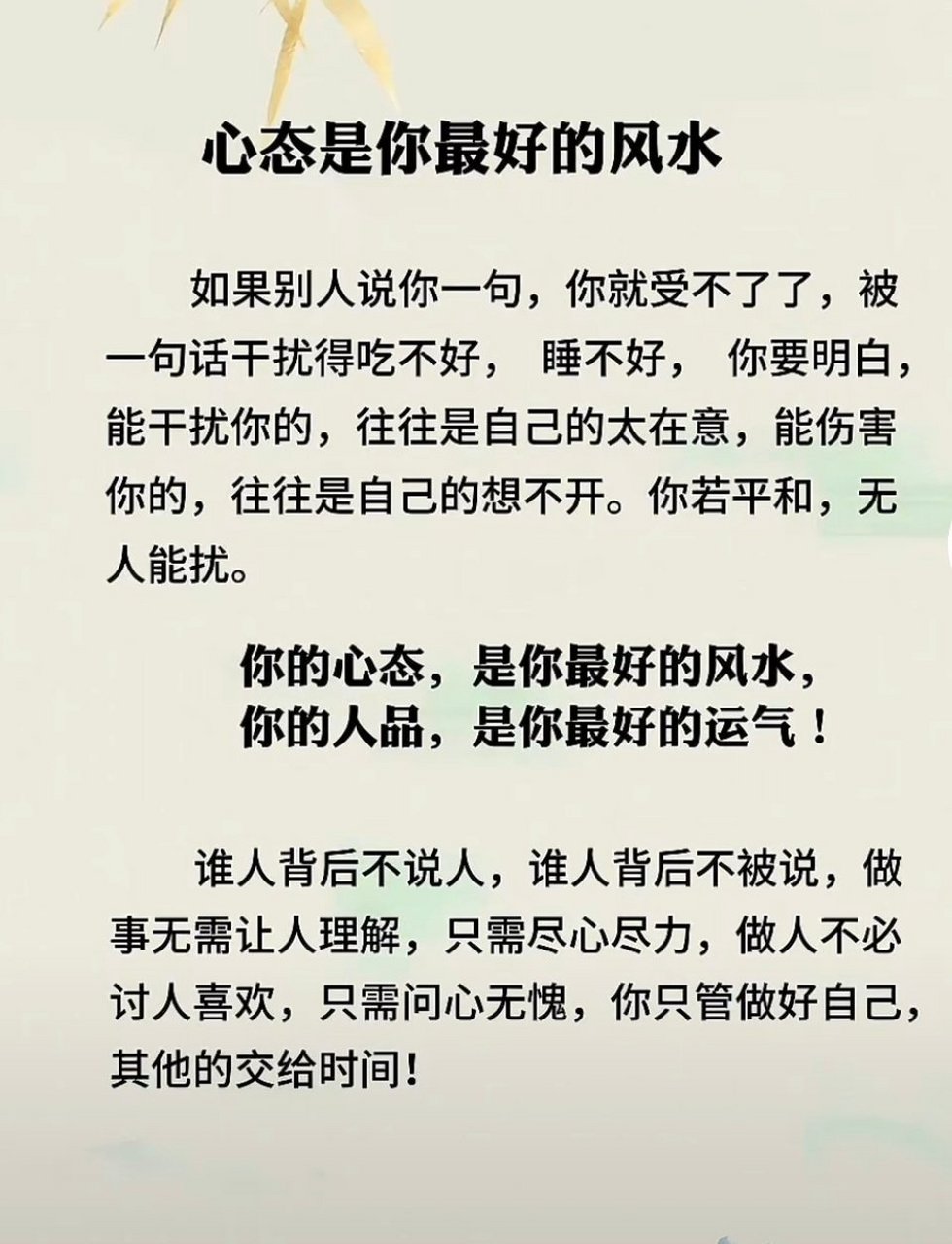 你的人品,是你最好的运气.
