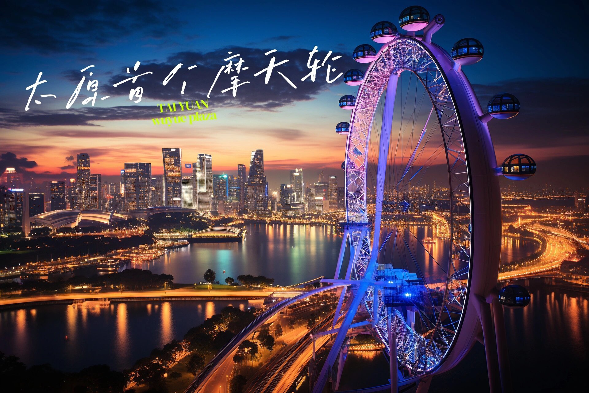 99风靡全国的约会,求婚,打卡地标—摩天轮, 太原终于也有啦