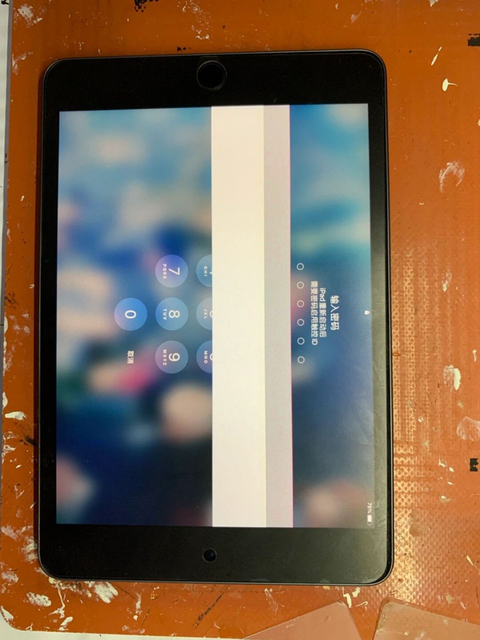 苹果平板迷你5屏幕显示这样了 ipadmini5这种只能换屏幕总成了,外屏幕