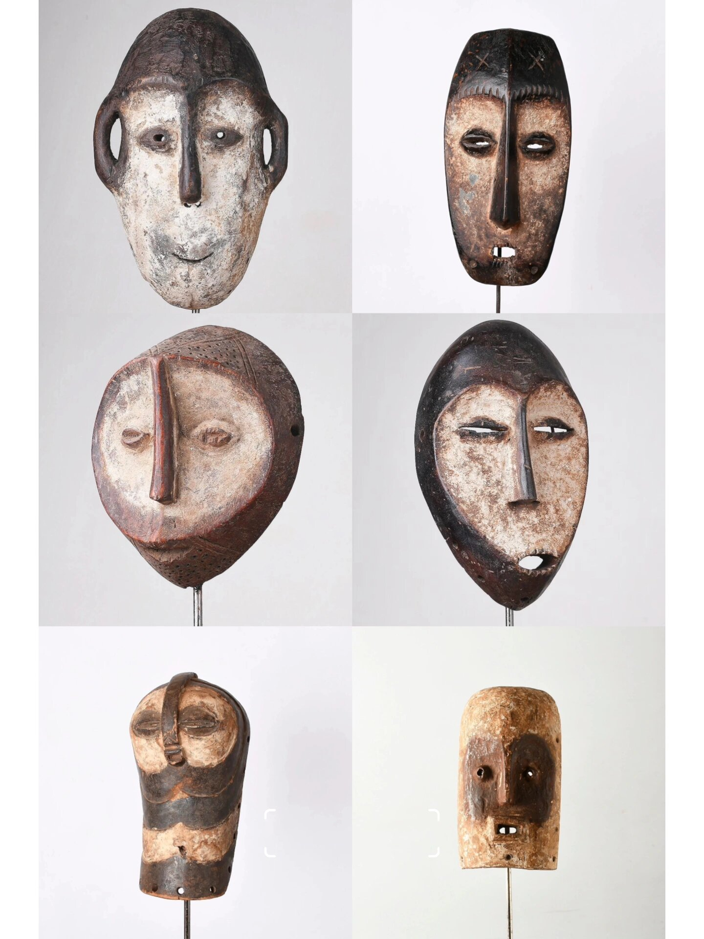 7615一群丑萌非洲部落木雕面具99