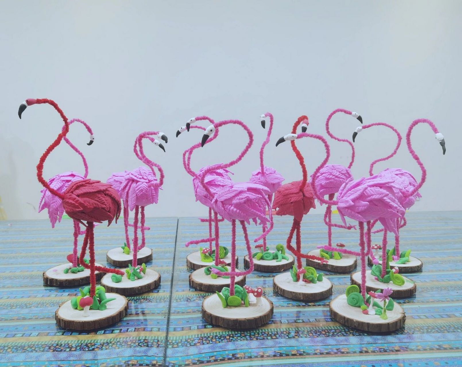 火烈鸟立体超轻粘土手工 火烈鸟立体超轻粘土手工 创意儿童手工作品