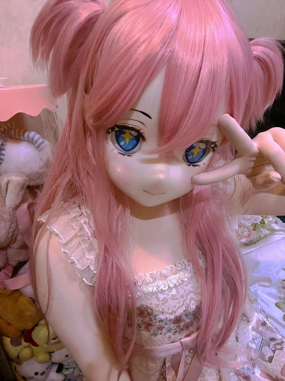 kigurumi梨纱98 夏天在室内开空调穿皮都好热好热!